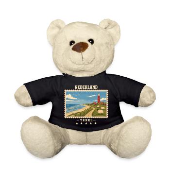 Niederlande Texel Vintage Reisemarke - Teddy - Schwarz - Vorne