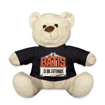 Je bâtis ce que j'attendais - Nounours - noir - Devant