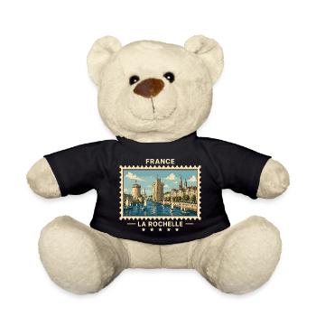 Frankreich La Rochelle Vintage Reisemarke - Teddy - Schwarz - Vorne