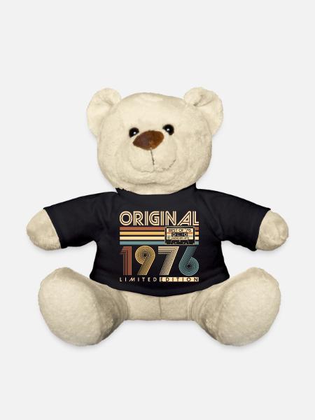 Original 1976 Jahrgang Vintage Geburtstag Geschenk - Teddy - Schwarz