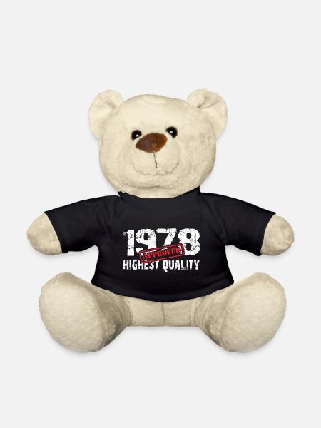 Geboren 1978 Jahrgang 1978 topfit aktiv - Teddy - Schwarz