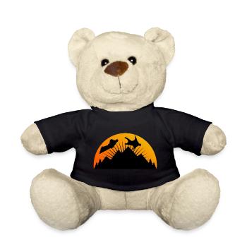 Wingsuit fliegen Base Jumping Skydiving Retro - Teddy - Schwarz - Vorne