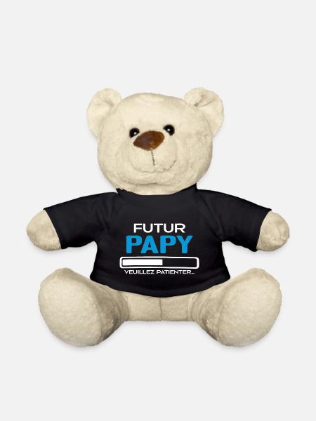 Futur Papy Veuillez Patienter - Idée Cadeau Papy - Nounours - noir
