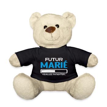 Futur Marié Idée Cadeau Futur Marié - Nounours - noir - Devant