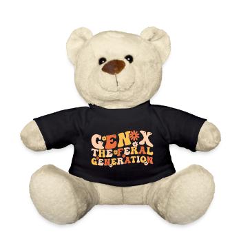 Gen X The Feral Generation Funny Generation X - Teddy Bear - black - Front
