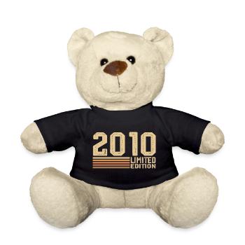 Né en 2010 anniversaire - Cadeau 2010 Vintage 2010 - Nounours - noir - Devant