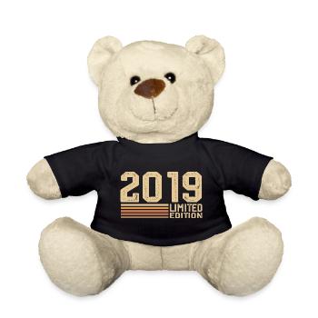 Born in 2019 Birthday - 2019 Vintage 2019 Gift - Teddy Bear - black - Front