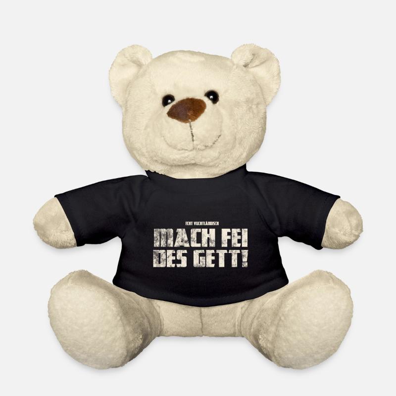 Original Vogtländisch Mach Fei Des Gett! - Teddy - Schwarz