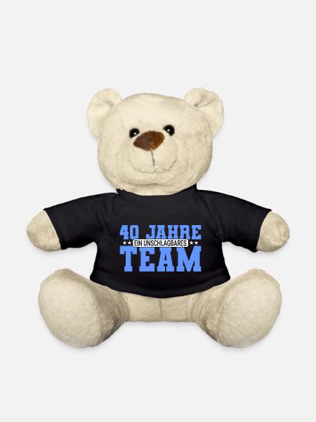 Rubinhochzeit 40 Hochzeitsjubiläum Geschenk - Teddy - Schwarz