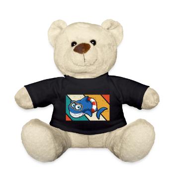 Lustiger Vintage-Hai mit Sonnenbrille Sommer für Hai - Teddy - Schwarz - Vorne