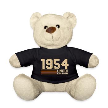 Né en 1954 anniversaire - Cadeau 1954 Vintage 1954 - Nounours - noir - Devant