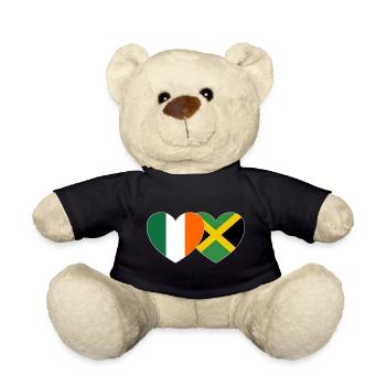 Irlande Jamaïque Flag Heart - Nounours - noir - Devant