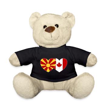 Macédoine Drapeau Canada Cœur - Nounours - noir - Devant