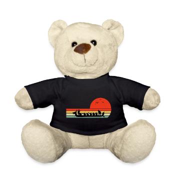 Dragon Boat Racing Crew Paddlers Vintage Retro - Teddy Bear - black - Front