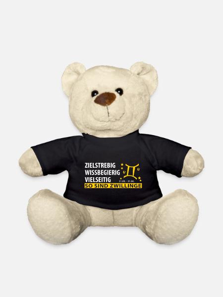 Sternzeichen Zwilling - Eigenschaften - Teddy - Schwarz