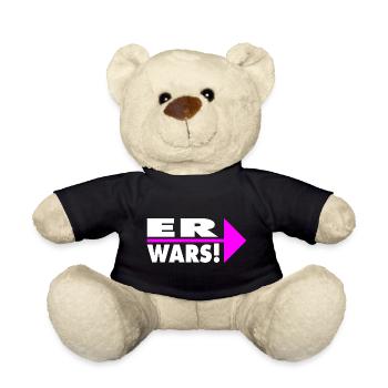 Er wars! Partner- oder Partyshirt - Teddy - Schwarz - Vorne