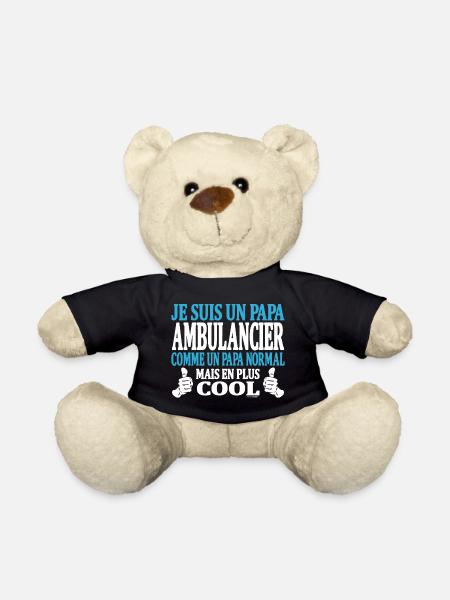 Je suis un papa ambulancier - Nounours - noir
