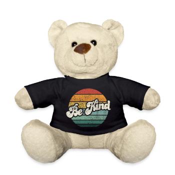 Sei freundlich Sonne Vintage Freundlichkeit Anti-Mobbing-Idee - Teddy - Schwarz - Vorne