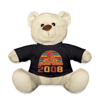Fahrrad Bike Radfahrer Geburtstag Baujahr 2008 - Teddy - Schwarz - Vorne