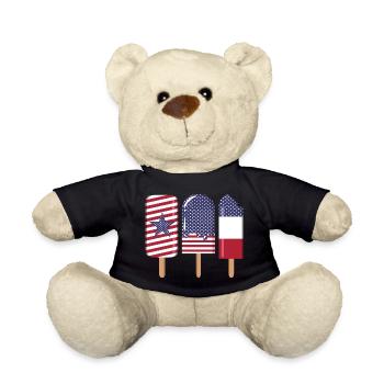 July 4 USA - Teddy Bear - black - Front