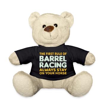 Barrel Racer Reiten Racing Rodeo Lustig - Teddy - Schwarz - Vorne