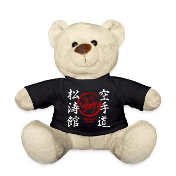 Karaté Shotokan Kanji Art Martial Japon - Nounours - noir - Devant