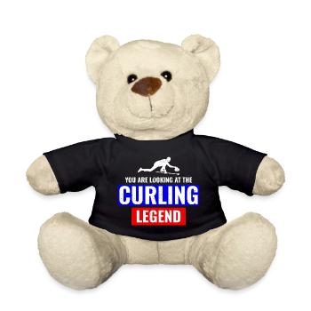 Curling Legend Winter Ice Sport Curler Drôle - Nounours - noir - Devant
