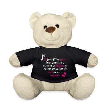 La joie d'être mère - Fête des mères - Nounours - noir - Devant