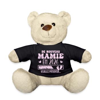 Pregnancy Grandma Again Granny 2026 - Teddy Bear - black - Front