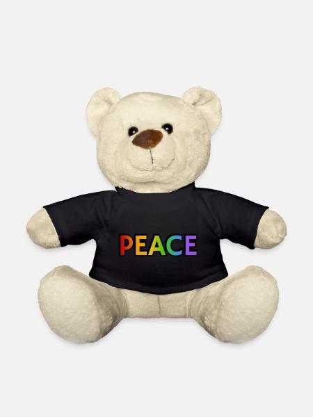 Friedens-Regenbogen - Teddy - Schwarz
