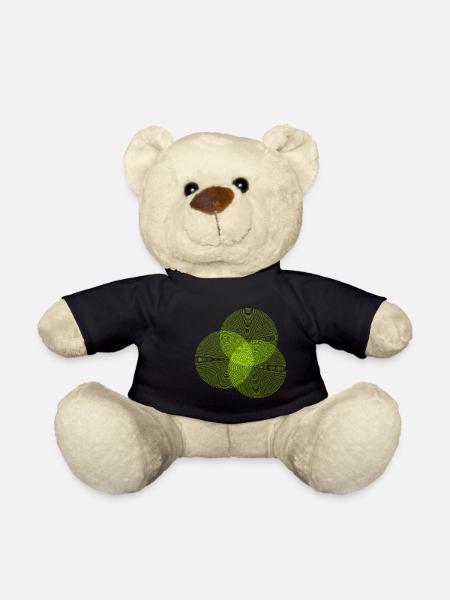 Drei Kreise Moire - Teddy - Schwarz