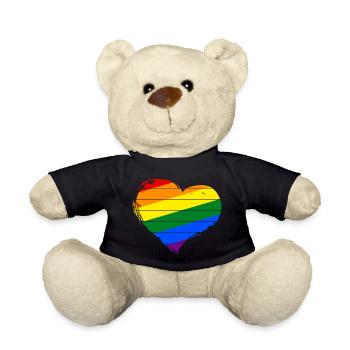 I Love LGBT - Teddy Bear - black - Front