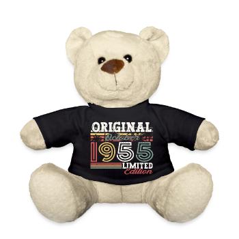 Original October 1955 67th Birthday Gift Cool - Teddy Bear - black - Front