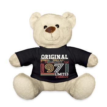Original October 1971 51st Birthday Gift Cool - Teddy Bear - black - Front