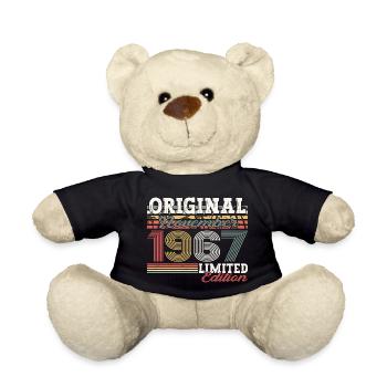 Original November 1967 55th birthday gift - Teddy Bear - black - Front