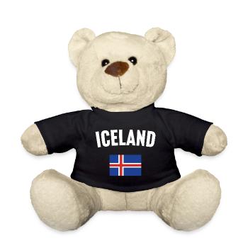 Iceland Flag - Teddy Bear - black - Front