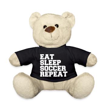 Eat Sleep Soccer Repeat Cool Sport Player Soccer - Teddy Bear - black - Front