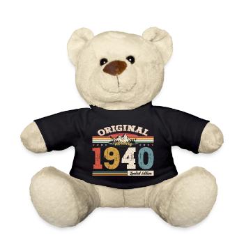 85. Geburtstag Geschenk Mann Original Februar 1940 - Teddy - Schwarz - Vorne