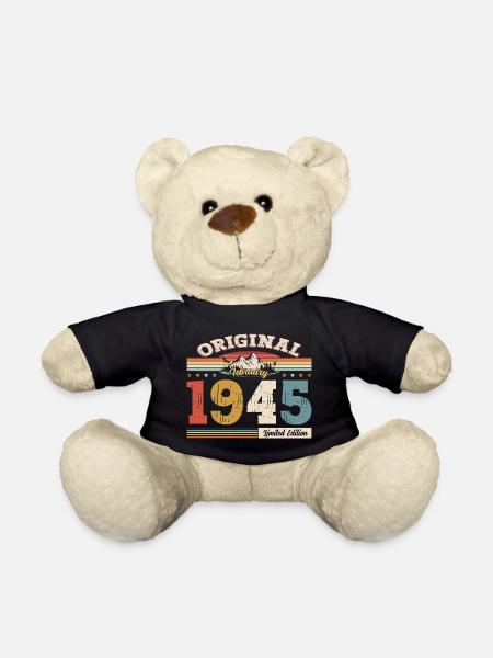 80ème anniversaire cadeau mari Original février 1945 - Nounours - noir