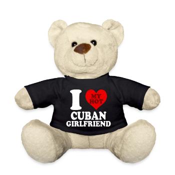 Ich liebe meine heiße kubanische Freundin lustiges Herz - Teddy - Schwarz - Vorne
