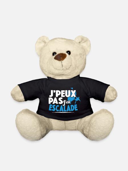 Je Peux Pas J'ai Escalade Cadeau Grimpeur Montagne - Nounours - noir