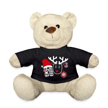 Ho Ho Ho Ugly Christmas Sweater ho hoch drei - Teddy - Schwarz - Vorne