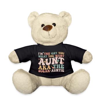 Aka The Sugar Auntie - Funny For Any Aunt - Auntie - Teddy Bear - black - Front