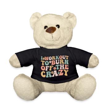 Ich trainiere, um das verrückte lustige Training zu verbrennen - Teddy - Schwarz - Vorne
