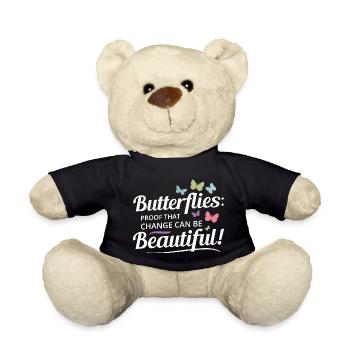 Butterfly Butterflies Insect Collector Entomology - Teddy Bear - black - Front
