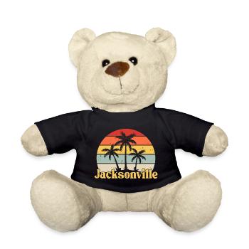 Jacksonville, Florida - Teddy Bear - black - Front