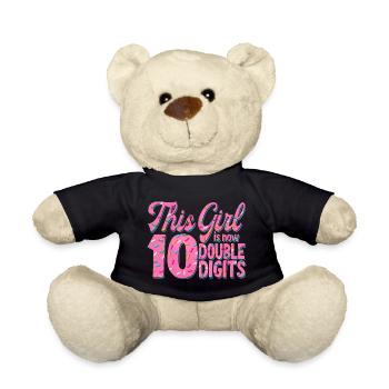 Fille du 10e anniversaire - Nounours - noir - Devant