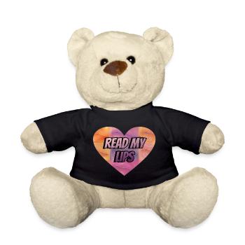 read my lips spruch - Teddy - Schwarz - Vorne