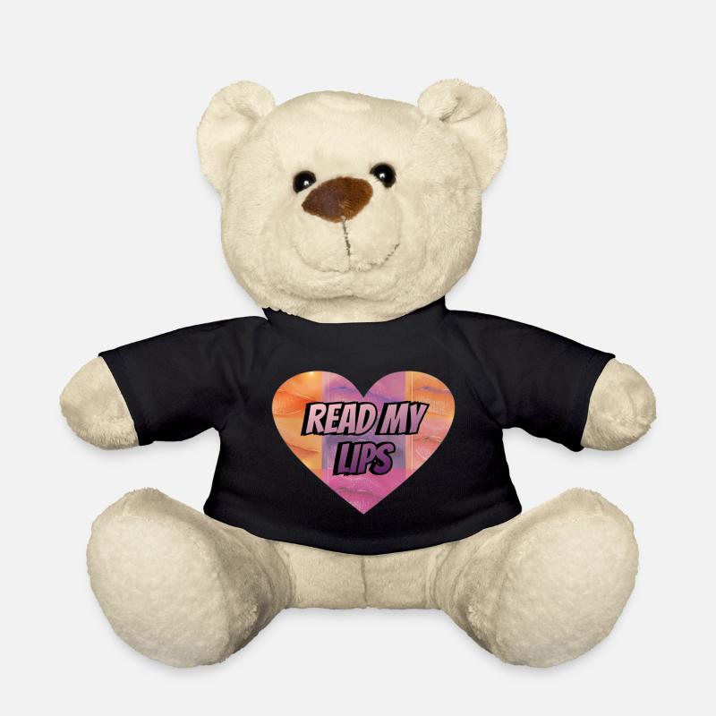 read my lips spruch - Teddy - Schwarz