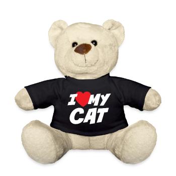 I Love my Cat - Teddy Bear - black - Front